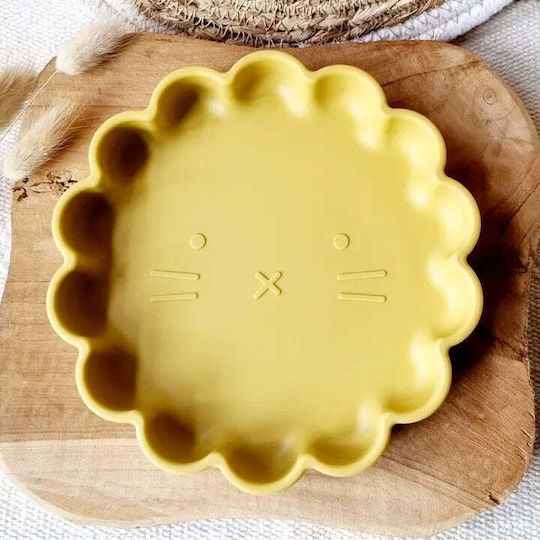 Rammelaartje Children's Silicone Food Plate Yellow