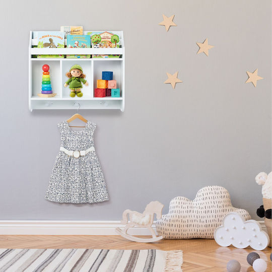 Bibliotecă de Pardoseală din Lemn Alb 51.5x60cm