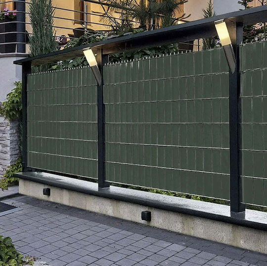 Set Benzi Decorative Gard Împrejmuire Zola 25 Cleme Durabil Pvc 450g/m2 19 X 3500 Cm Verde
