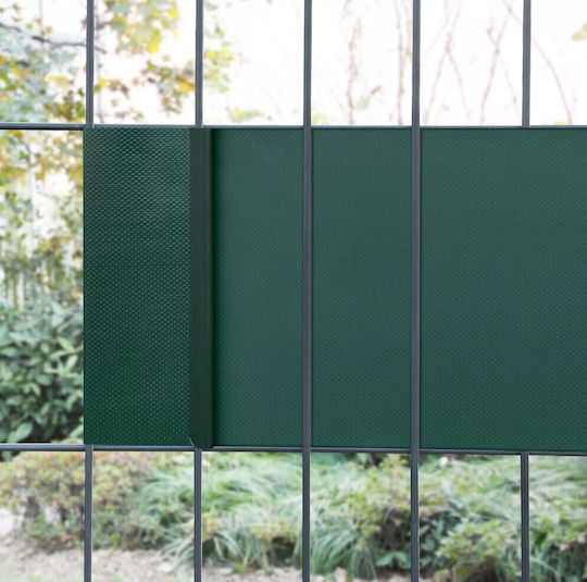 Set Benzi Decorative Gard Împrejmuire Zola 25 Cleme Durabil Pvc 450g/m2 19 X 3500 Cm Verde