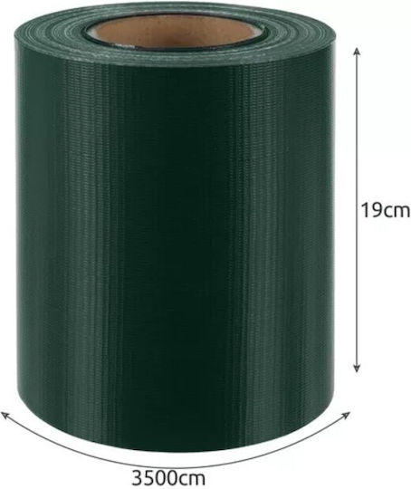 Set Benzi Decorative Gard Împrejmuire Zola 25 Cleme Durabil Pvc 450g/m2 19 X 3500 Cm Verde