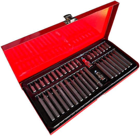 Set Vârfuri Allen Torx Xzn Hex Spline Cutie Metalică 40 Bucăți Gebo Tools