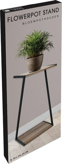 2-Etagen Pflanzenständer Tisch 29x20x50cm Holzplatte