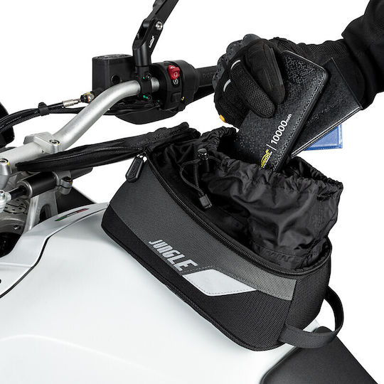 Loboo Motorrad-Tanktasche 4,5l Magnetisch 2520d Nylon Schwarz Grau
