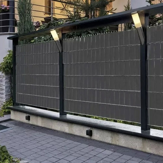Bandă Decorativă Pentru Gardă Vie Zola 25 Cleme Incluse Durabil Pvc 450g/m2 19 X 3500 Cm Gri Antracit