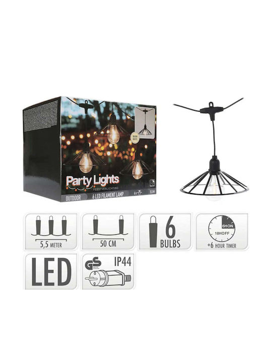 Garten Beleuchtung Led 550cm 6 Lampen Af5300260