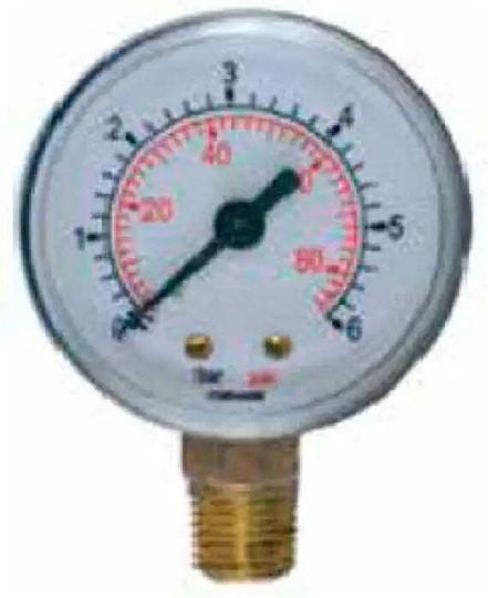 F50 0-6 Bar Radial Cewal Κάσα με Μανόμετρο