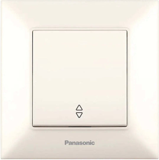 Panasonic Vertiefer Elektrischer Wandtaster mit Ecru-Rahmen
