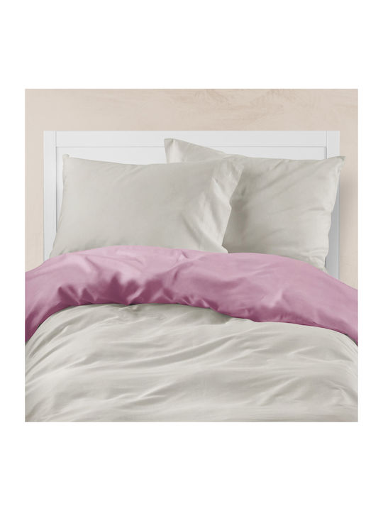 Borea Duvet Cover Cotton Queen 220x240 Solid Line Rotten Apple Grey