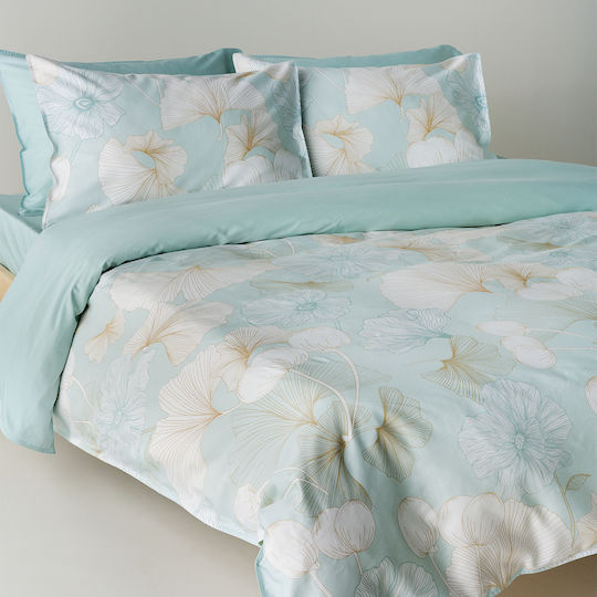 Kentia Gigi Cotton Satin Duvet Cover Set 220x240cm Super King with 2 Pillowcases Kentia