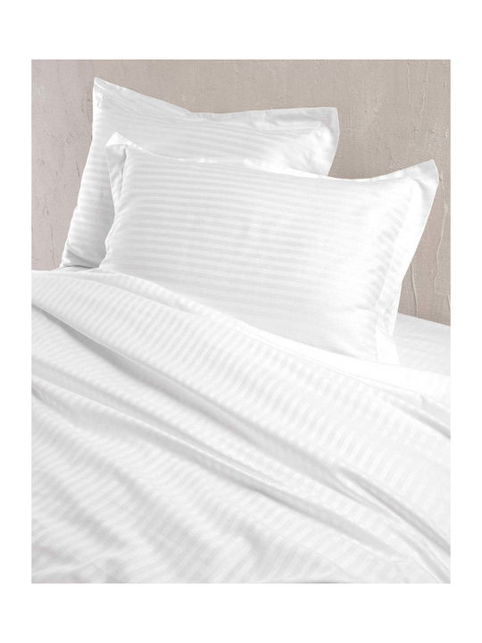 Rythmos Duvet Cover Set 230x250cm Super Double with 2 Pillowcases White