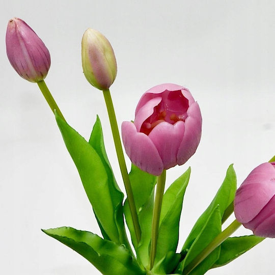 Blumenstrauß aus Lila Tulpe 39cm Saska Garden