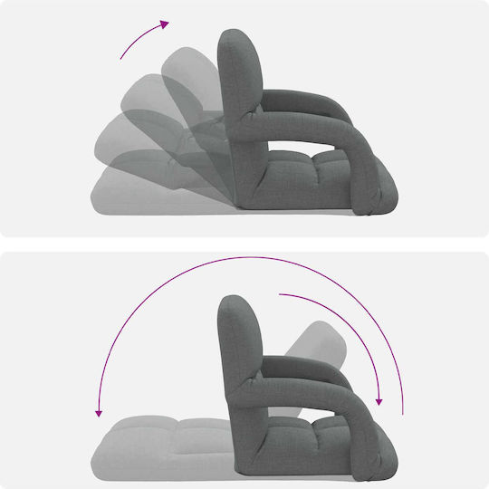 Vielseitiger Sitzsack Pouf Dunkelgrau 58x62x58cm