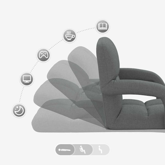 Vielseitiger Sitzsack Pouf Dunkelgrau 58x62x58cm