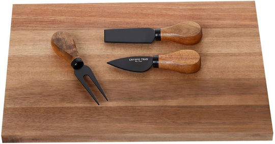 Cryspo Trio Acacia Messer Set Aus Rostfreiem Stahl 4 Stück