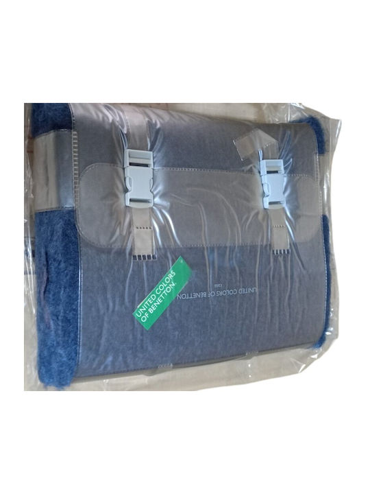 Benetton Mohair Ριχτάρι Πολυθρόνας 130x160εκ. Μπλε