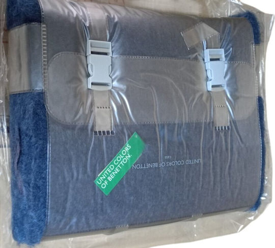 Benetton Mohair Sesselüberwurf P130xM160cm Blau