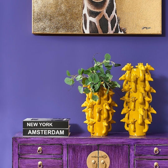 Werner Voss Decorative Ceramic Vase Lucy Yellow