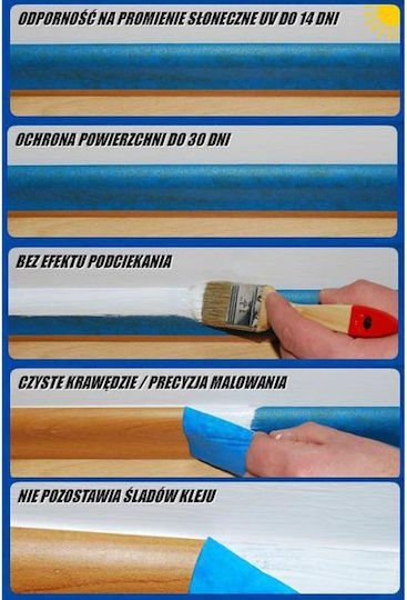 Professional Mako Blue Painting Tape 2 Pcs 38mmx40m Blue Blue