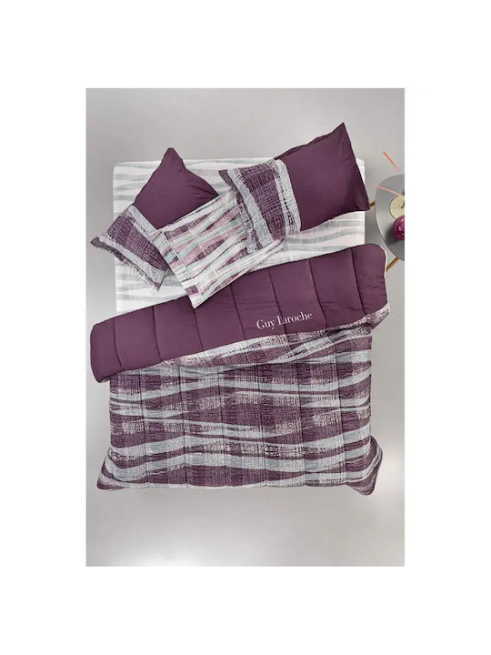 Guy Laroche Duvet Cover Cotton Queen 225x245 Active Iris Suede