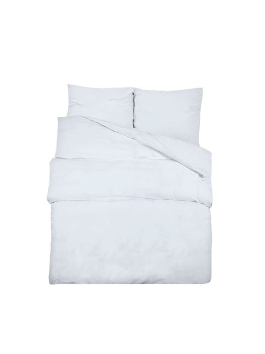 vidaXL Duvet Cover Set Double with 2 Pillowcases 200x200 White