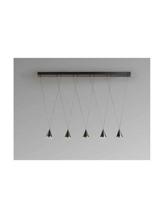 Adjustable Black LED Ceiling Light With Warm White Light