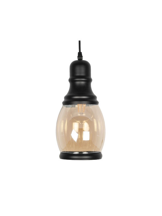 GloboStar Oliver Pendant Ceiling Light Honey with E27 Socket 14x14x30cm