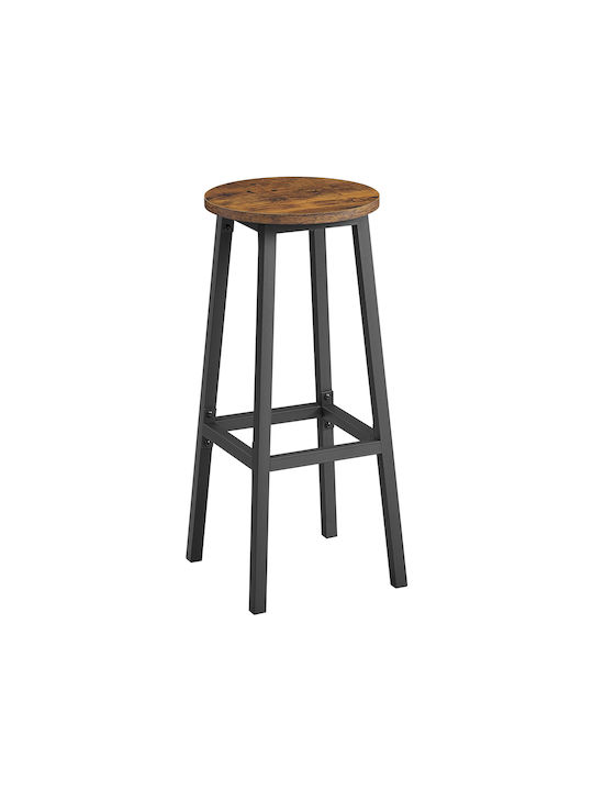 Bar Stool Metal Rustic Brown-Black