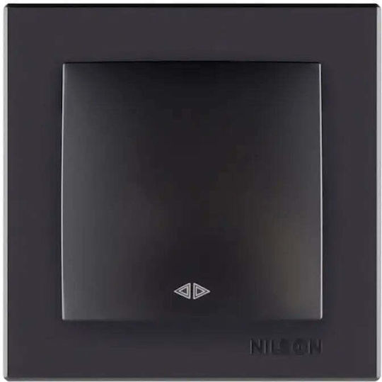 Nilson Recessed Wall Switch Medium Black