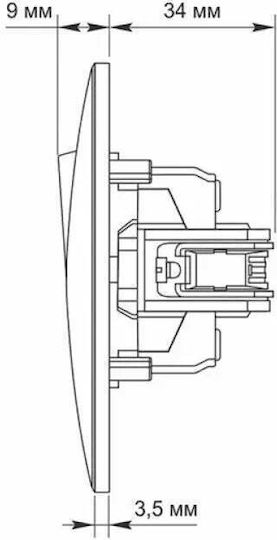 Videx Recessed Rotary Key Switch White