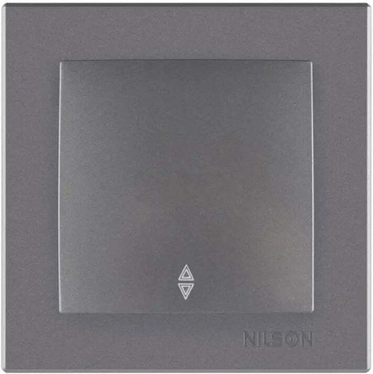 Nilson Χωνευτός Διακόπτης Τοίχου Γκρι