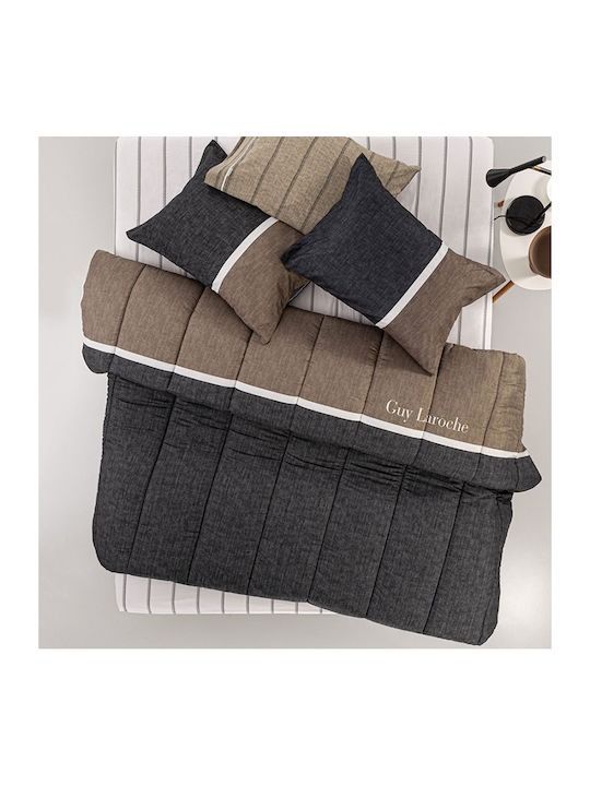 Guy Laroche Παπλωματοθήκη Βαμβακερή Υπέρδιπλη 225x245 Beverly Carbon Suede