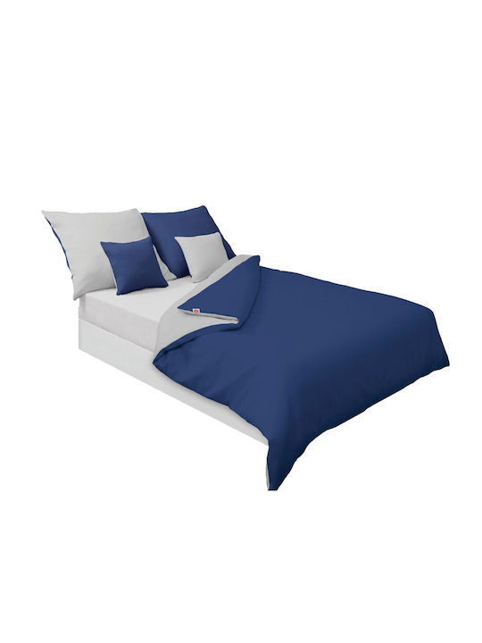 Matex Set Husă de Pilotă Bumbac Single cu Față de Pernă 160x200 Gray/navy