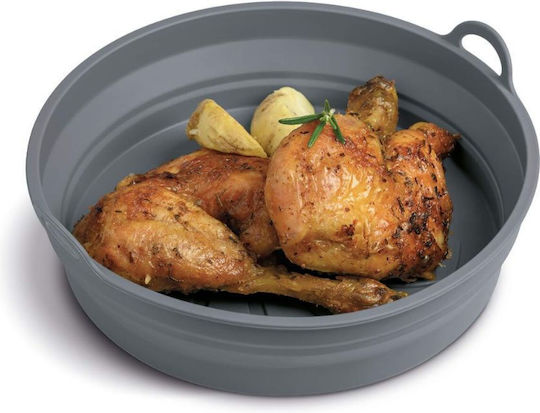 Καλαθάκι Σιλικόνης Air Fryer Metaltex 20 Εκ Πτυσσόμενο Γκρι 222194
