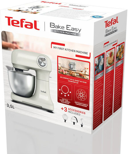Tefal Bake Easy Κουζινομηχανή 500W με Ανοξείδωτο Κάδο 3.5lt