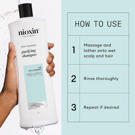 Nioxin Scalp Recovery Шампоан Против Пърхот Себореен Дерматит и Суха Кожа 1000ml