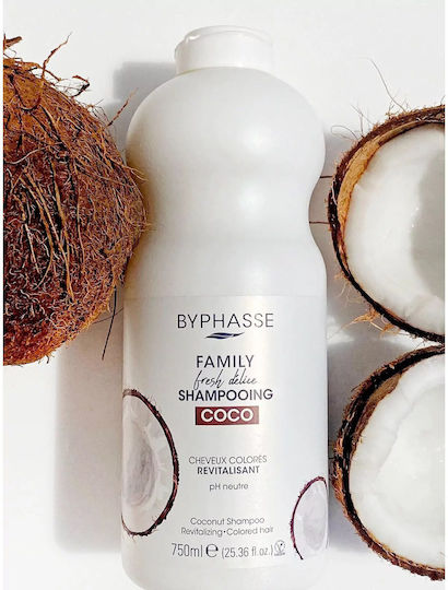 Byphasse Family Fresh Delice Coconut Shampoos for Coloured Hair 750ml
