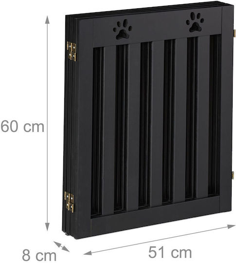 Relaxdays Πόρτα Σκύλου σε Μαύρο Χρώμα 60 x 204εκ.