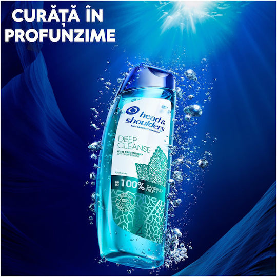 Head & Shoulders Deep Cleanse Peppermint Σαμπουάν κατά της Πιτυρίδας για Όλους τους Τύπους Μαλλιών 300ml