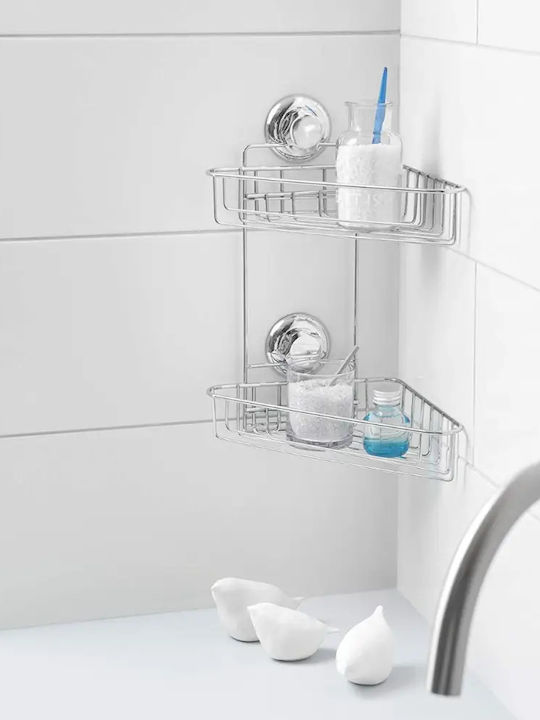 Compactor Eck An Der Wand Montierte Badezimmerregale Metallisch
