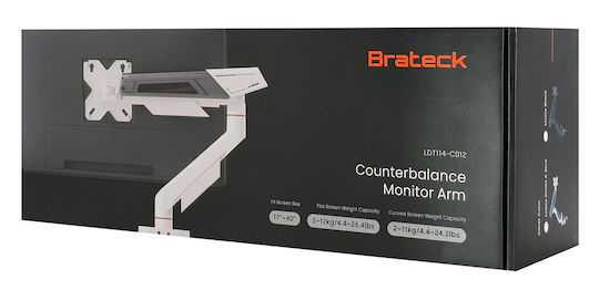 Brateck Βάση Γραφείου Οθόνης έως 40" με Βραχίονα (LDT114-C012)