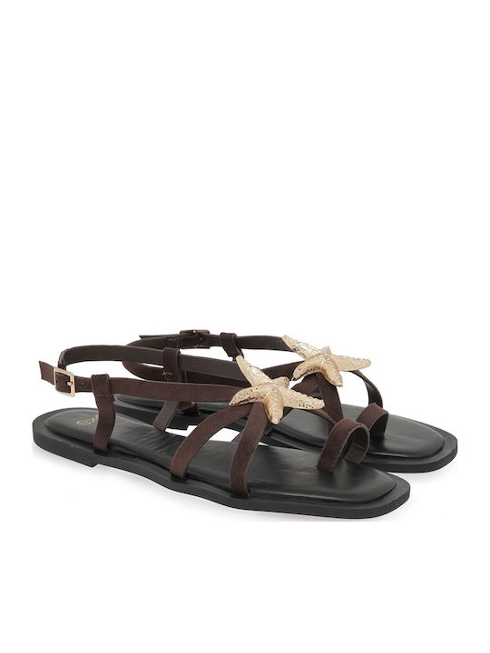 Women's Flat Sandals Brown