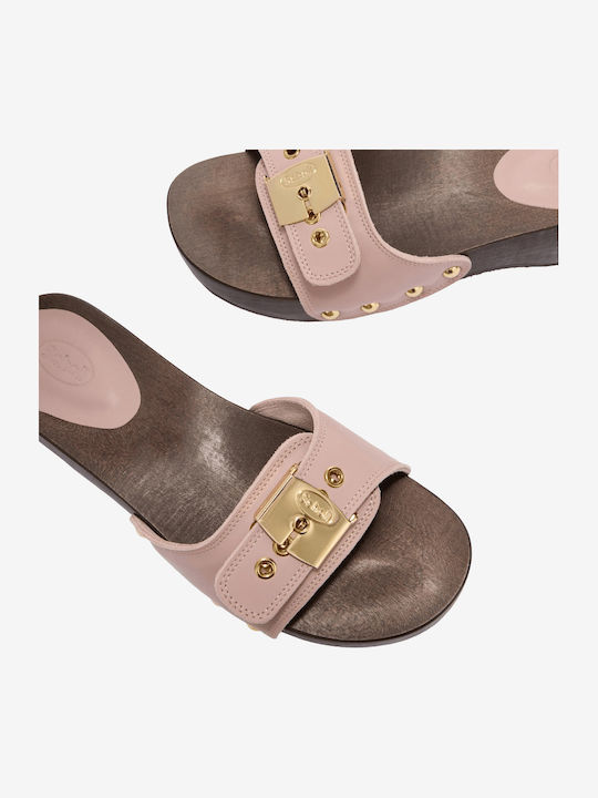 Scholl Pescura Heel Leather Women's Sandals Pink