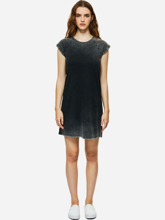 Sommer Mini Damenkleid Dunkelgrau