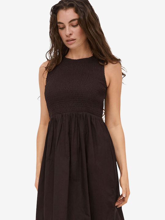 Summer Midi Dress Brown