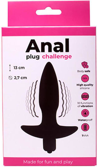 Fantasy Lingerie Anal Plug mit Vibration Schwarz