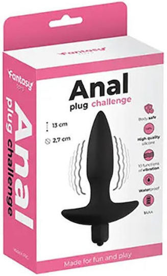 Fantasy Lingerie Anal Plug mit Vibration Schwarz