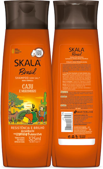 Skala Brasil Σαμπουάν Αναδόμησης/Θρέψης & Λάμψης για Εύθραυστα Μαλλιά 325ml
