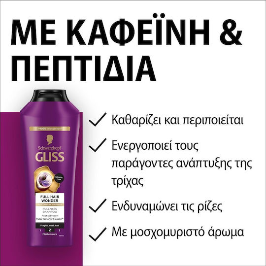 Gliss Sampon De Reconstrucție/Hrană Și Hidratare Pentru Păr Fragil 400ml
