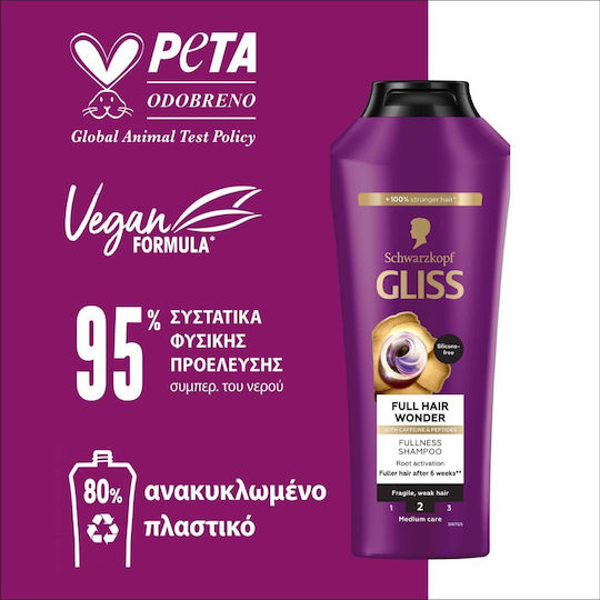 Gliss Sampon De Reconstrucție/Hrană Și Hidratare Pentru Păr Fragil 400ml